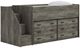 Signature Design by Ashley® Frandern Warm Gray Youth Twin Loft Bed with Drawer Storage-1