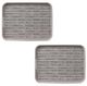 A & B Home 2-Piece Black/White Bamboo and Melamine Tray Set-2