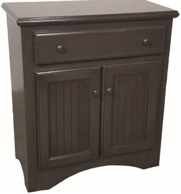 American Heartland Manufacturing Poplar Microwave Base with Wood Top -0