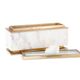 A & B Home Gold/White Marble Accent Box-2