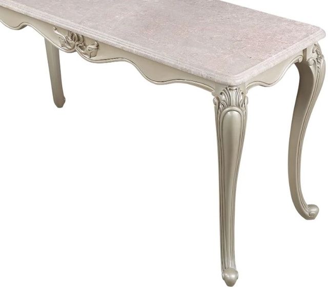 New Classic® Home Furnishings Monique Marble Top Console Table with Champagne Base-4