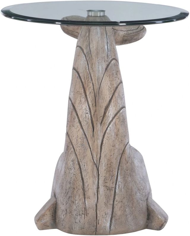Powell® Wally The Whale Glass Top Side Table with Driftwood Base-4