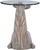 Powell® Wally The Whale Glass Top Side Table with Driftwood Base-4