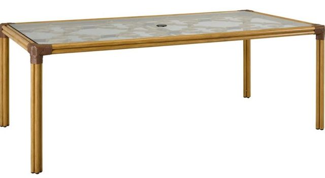 Lane Venture® Mimi by Celerie Kemble Raffia Rectangular Dining Table-0