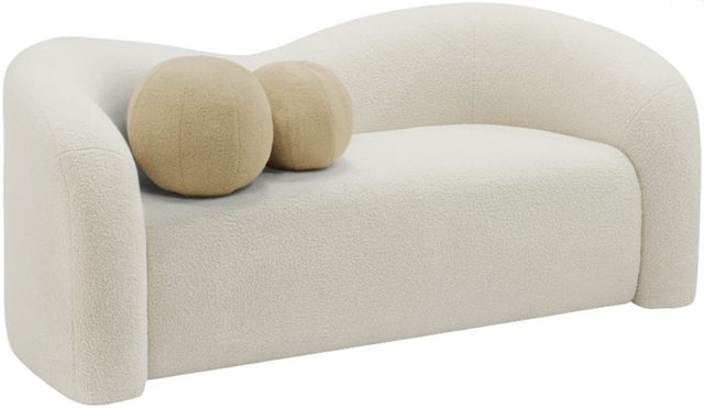 Meridian Furniture Kali Cream Teddy Loveseat-0
