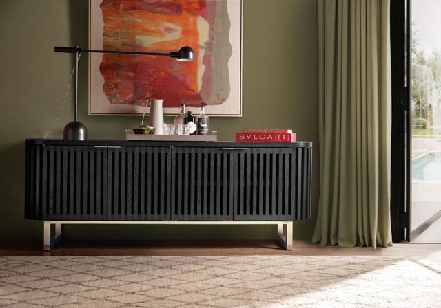 Hooker® Furniture Commerce and Market Easton Burnt Timber Entertainment Console-1