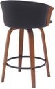 Armen Living Diana Black/Walnut Swivel Bar Stool-4