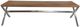 Modus Furniture One Brushed Stainless Steel/Cognac Dining Bench-2