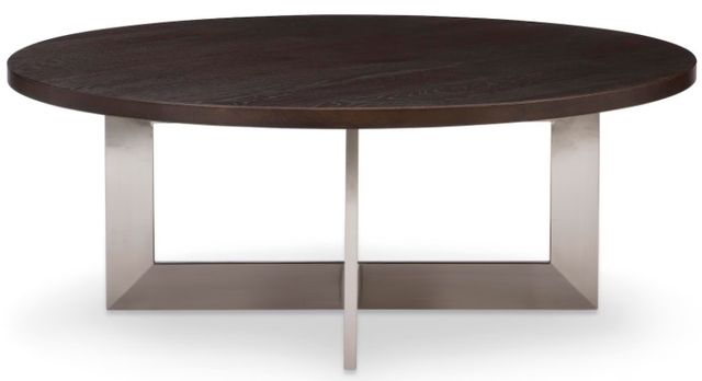 Bassett® Furniture BenchMade Andover 44'' Oak Round Cocktail Table-2