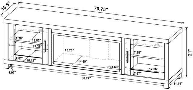 Coaster® Havering TV Stand Fireplace Media Console TV Stand-2