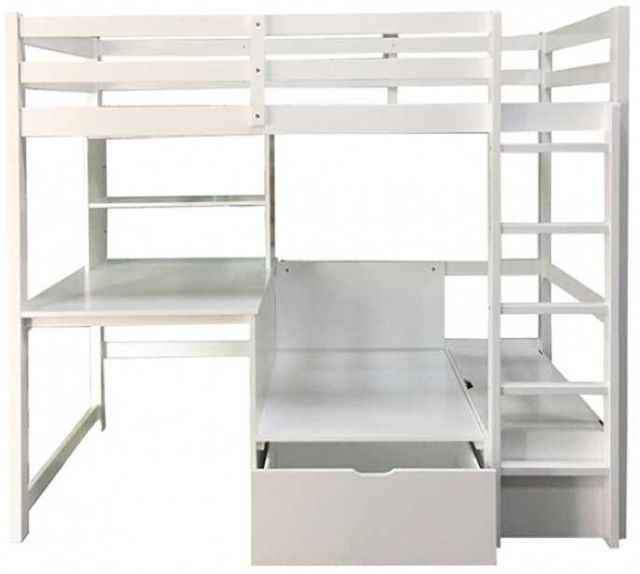 Furniture of America® Callistus White Bunk Bed-0