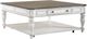 Liberty Furniture Magnolia Manor 3-Piece Weathered Bark Occasional Table with Antique White Base Set-1