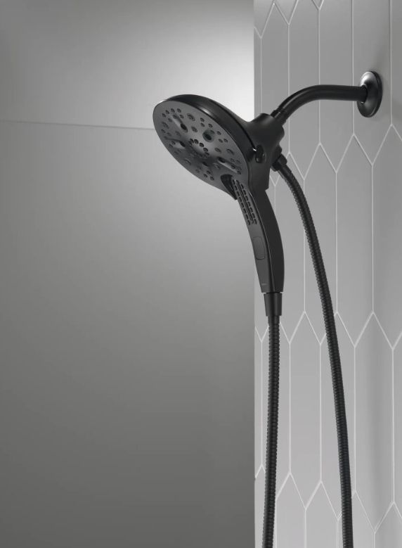 Delta Universal Showering In2ition® H2Okinetic® Matte Black 5-Setting 2-in-1 Shower-2