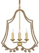 Currey & Company Suzanne Duin Gold/Natural Rope Nimes Chandelier-2