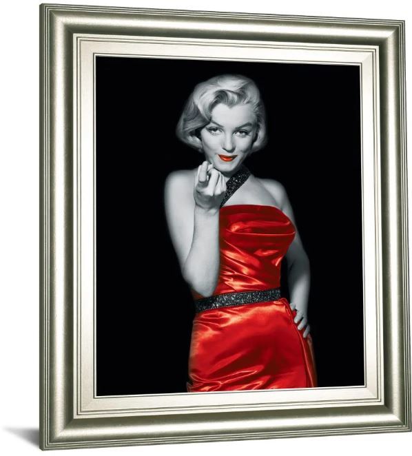 Classy Art Eastern Lady in Red 2 by Chelsea Collection Framed Print Wall Art-1