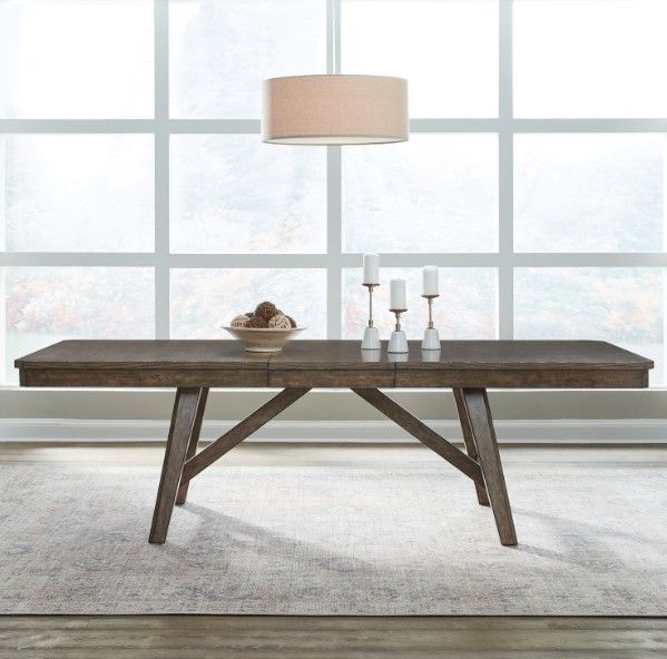 Liberty Furniture Carolina Park Amber Brown Trestle Dining Table-2