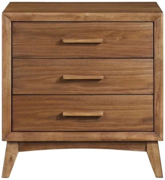 Winners Only® Venice Brown 3-Drawer Nightstand-1