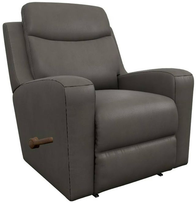 La-Z-Boy® Emmons Pewter Leather Manual Wall Recliner-0
