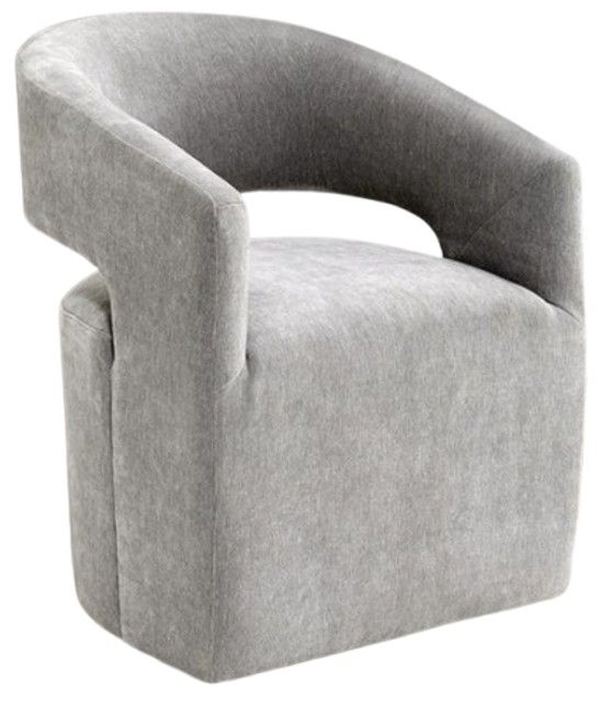Furniture of America® Tresa Light Gray Arm Chair with Casters-0
