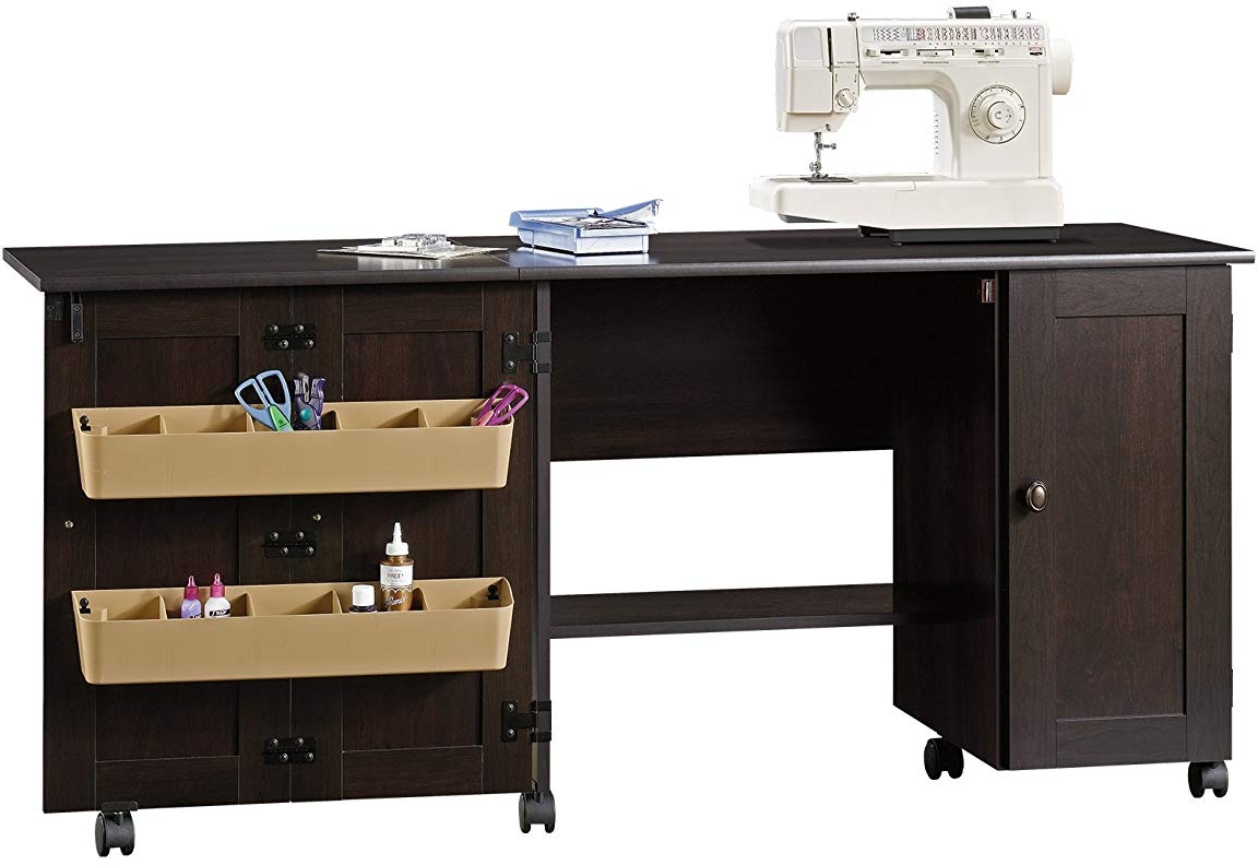 Sauder Select Easy Rolling Sewing and Craft Table/Cart - Thumbnail 4