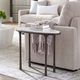 Uttermost® Ata White Accent Table with Dark Bronze Base-2