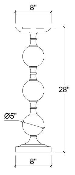 Bramble Customizable Bollet Large Candlestick-1