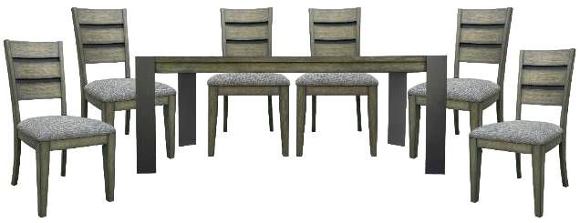 Parker House® Cedar Fork 7-Piece Black/Smoked Arabica Dining Set-0