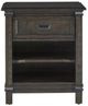 American Woodcrafters Farmwood Whiskey Barrell 1-Drawer Nightstand-1