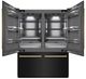 ZLINE Autograph Edition 60" 32.2 Cu. Ft. Black Stainless Steel Built In French Door Refrigerator with Polished Gold Accents-1
