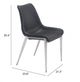 Zuo® Magnus Black/Silver Dining Chair-4