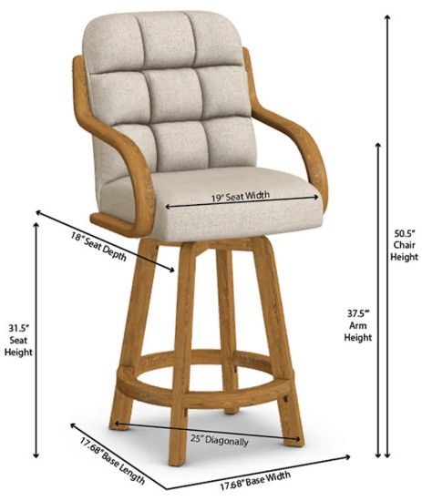 Chromcraft Customizable Ryland Swivel Bar Height Dining Stool-2