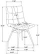 Coaster® Aiken 4-Piece Saddle Stone White Upholstered Dining Side Chair-2