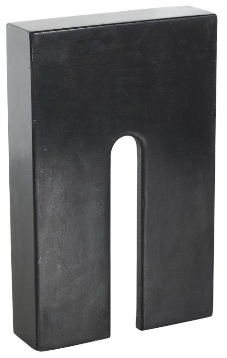 Deco Marche Black Rectangular Geometric Sculpture-2