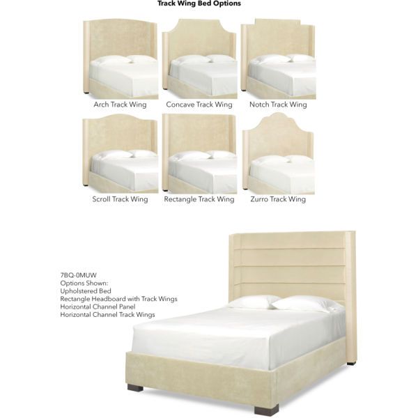 Parker Southern Dream Creations Beige Track Wing Bed-1