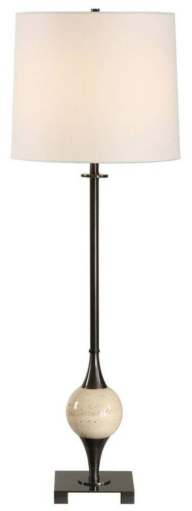 Uttermost® Dempsey Bronze Buffet Lamp with Off-White Accent-2