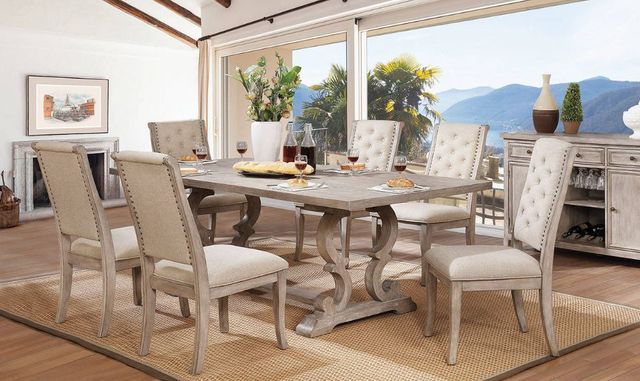 Furniture of America® Patience Rustic Natural Tone Dining Table-2