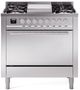 Ilve® Professional Plus II 36" Stainless Steel Pro Style Dual Fuel Range-0