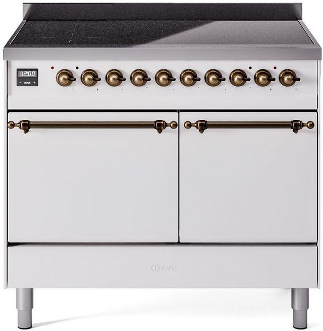 Ilve Nostalgie II 40" White Freestanding Induction Range Gerhard's
