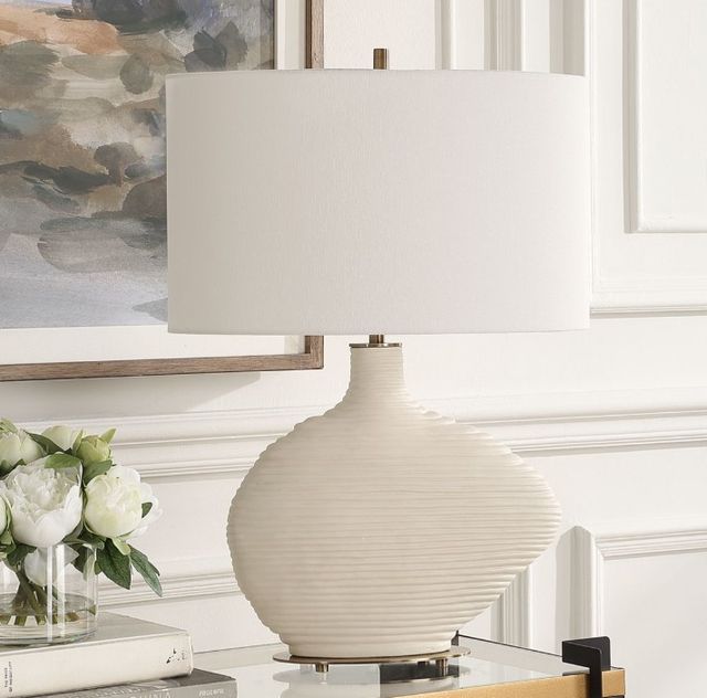 Uttermost® Duostacked White Table Lamp-1