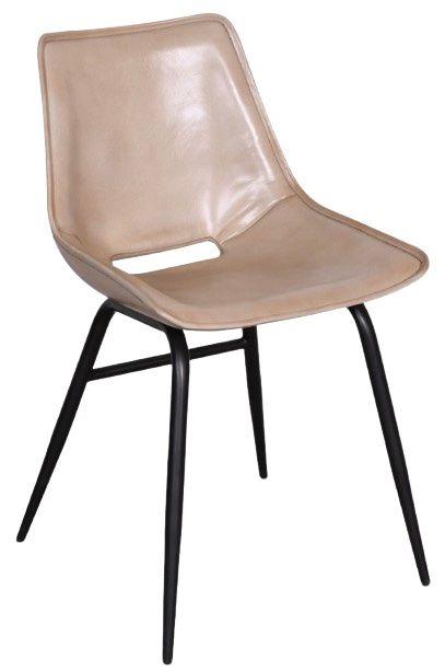 Home Trends & Design Essex Stanley Antique Ivory/Black Side Dining Chair-0