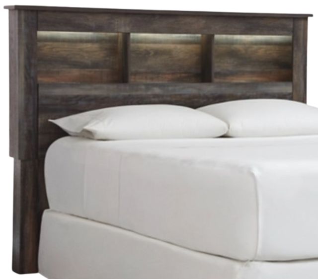 Signature Design by Ashley® Drystan Brown Queen Bookcase Headboard-0