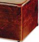 Campio Furniture Legacy Leather Continental Dark Orange Ottoman-1