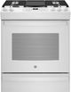 GE® 30" White on White Slide In Convection Gas Range-0
