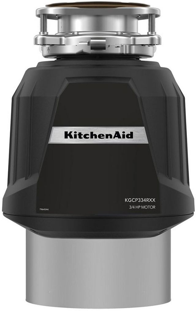 KitchenAid 0.75 HP Continuous Feed Black Garbage Disposal