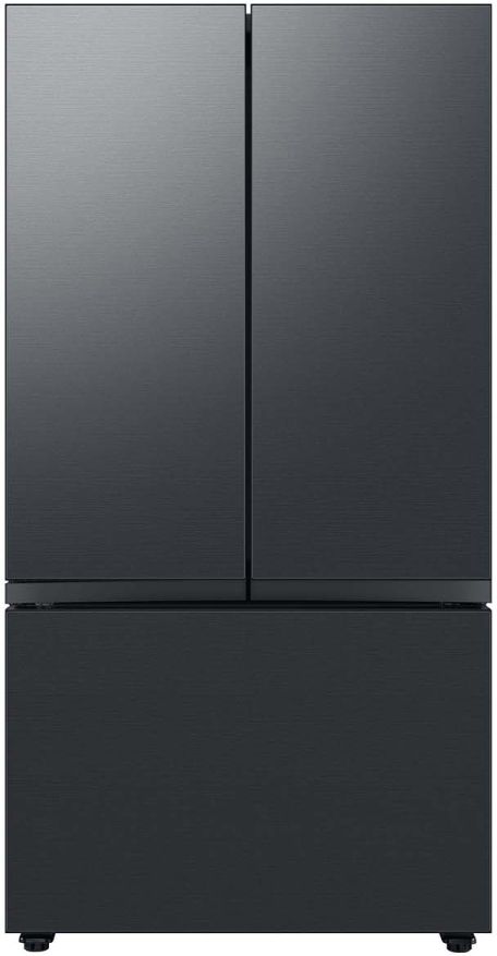 Samsung Bespoke 18" Matte Black Steel French Door Refrigerator Top Panel-4