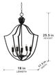A & B Home Malin Silky Black Rustic 5-Light Chandelier-1