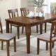 Furniture of America® Medford 7-Piece Beige/Walnut Dining Table set-1