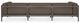 Moe's Home Collection Suri Taupe Plastic Outdoor 3-Seat Sofa-3