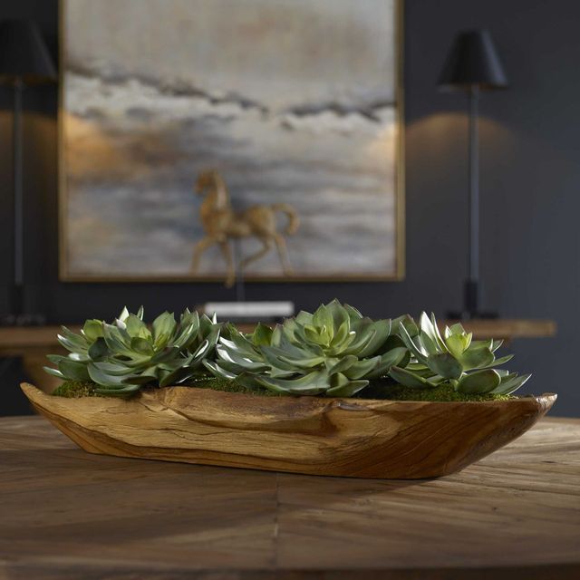 Uttermost® Yuma Brown/Green Succulent Centerpiece-1