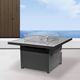 Enclover Outdoor SQ Black Aluminum Firepit with Wind Guard and Cover-3